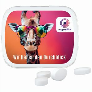 Klappdose, weiß, Pfeffi zuckerfreien Pfefferminzpastillen