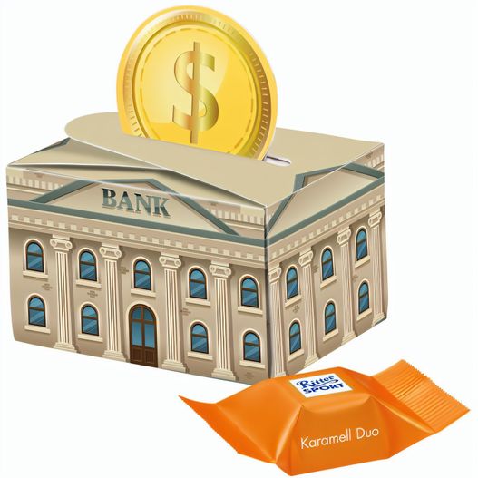 Geschenkbox Mini Rund, Ritter SPORT Schokowürfel Karamell Dou (Bild 1)