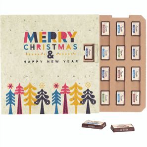 Täfelchen Adventskalender ECO, Graspapier, Papierblister, Sarotti Schokotäfelchen