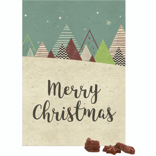 Produktabbildung Classic Wand Adventskalender, Graspapier, Hochformat, Blister gefüllt mit Friedel Vollmilch-Schokotäfelchen Classic Wand Adventskalender, Graspapier, Hochformat, Blister gefüllt mit Friedel Vollmilch-Schokotäfelchen (Bild 1)