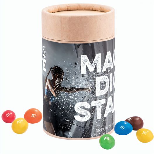 Produktabbildung Papierdose Eco Midi mit M&M´s Peanuts Papierdose Eco Midi mit M&M´s Peanuts (Bild 1)