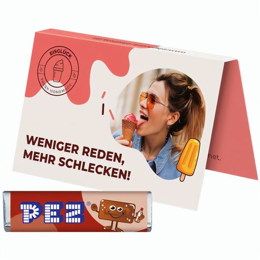 Werbekarte Visitenkartenformat, PEZ Bonbonriegel Cola (Bild 1)