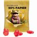 Minitüte Sonderform, 15 g, Folie mit ca. 50% Papieranteil, weiß, Trolli Fruchtgummi