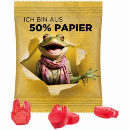 Minitüte Sonderform, 15 g, Folie mit ca. 50% Papieranteil, weiß, Trolli Fruchtgummi