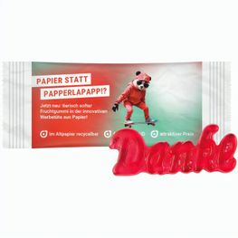 Produktabbildung Trolli Fruchtgummi "Danke", recyclefähigem Papier, weiß Trolli Fruchtgummi "Danke", recyclefähigem Papier, weiß