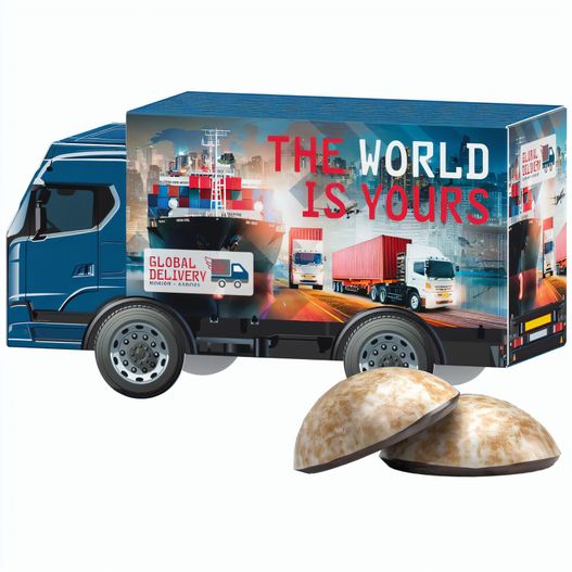 3D-Präsent LKW, WEISS 4er Lebkuchen Mini (Bild 1)