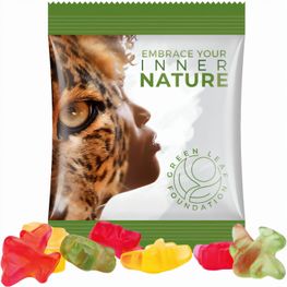 Minitüte,10 g, Folie weiß, Trolli Fruchtgummi Flugzeuge