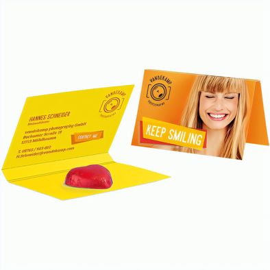Werbekarte Visitenkartenformat, Storz Schokoherz