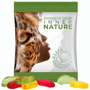 Minitüte,10 g, Folie weiß, Trolli Fruchtgummi Autos