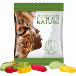 Minitüte,10 g, Folie weiß, Trolli Fruchtgummi Autos