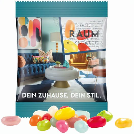 Minitüte, 10 g, Folie transparent, Jelly Beans (Bild 1)