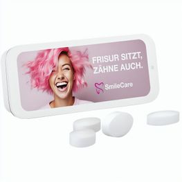 Schiebedeckeldose, weiß, Pfeffi zuckerfreien Pfefferminzpastillen
