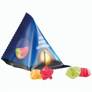 Fruchtgummi Tetraeder, Folie transparent, Trolli Fruchtgummi Sterne