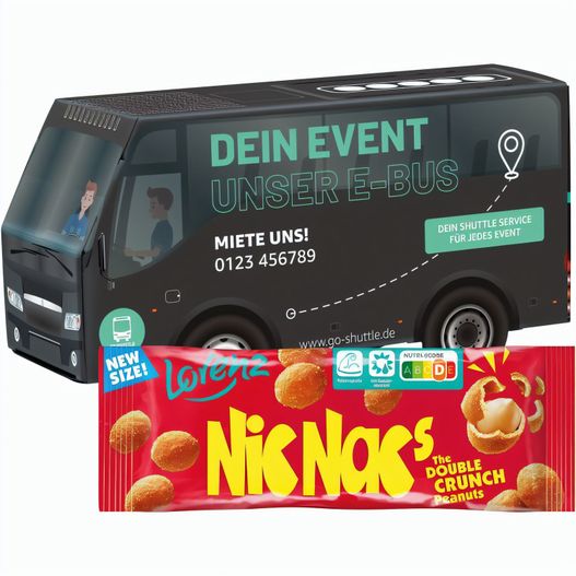 Produktabbildung 3D-Präsent Bus, Lorenz Nic Nac's Erdnüsse 3D-Präsent Bus, Lorenz Nic Nac's Erdnüsse (Bild 1)