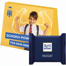 Werbekarte Midi, Ritter SPORT mini Nugat