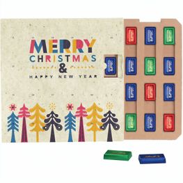 Produktabbildung Täfelchen Adventskalender ECO, Graspapier, Papierblister, Lindt Schokotäfelchen Täfelchen Adventskalender ECO, Graspapier, Papierblister, Lindt Schokotäfelchen
