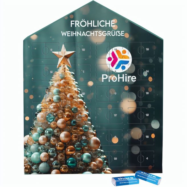 Täfelchen Adventskalender Haus, share Napolitain