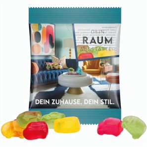 Minitüte,15 g, Folie transparent, Trolli Fruchtgummi Auto-Mischung