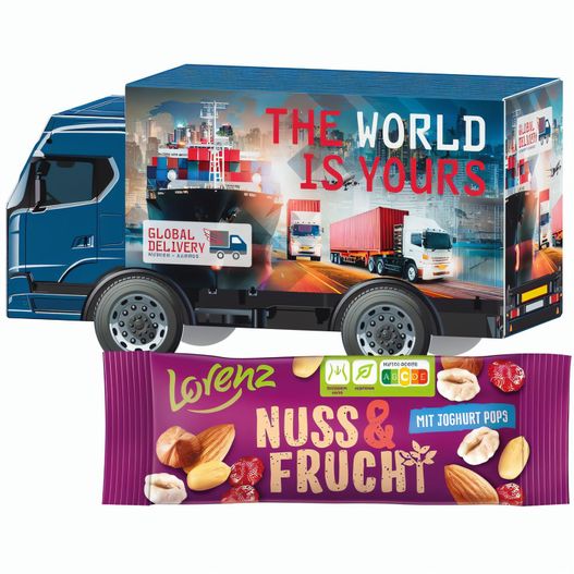 Produktabbildung 3D-Präsent LKW, Lorenz Nuss & Frucht 3D-Präsent LKW, Lorenz Nuss & Frucht (Bild 1)