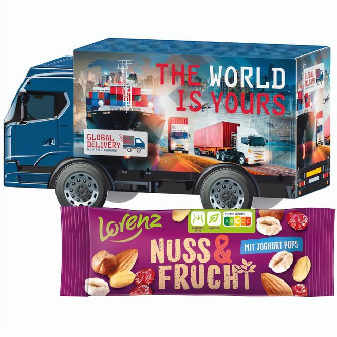 3D-Präsent LKW, Lorenz Nuss & Frucht