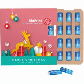 Täfelchen Adventskalender ECO, Papier Inlay, share Schokotäfelchen