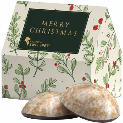 Lebkuchen Haus, WEISS 4er Lebkuchen Mini