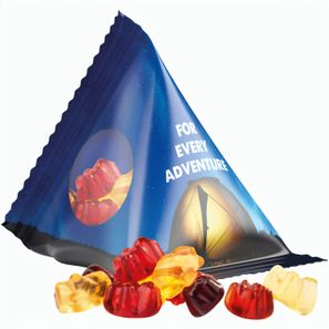 Fruchtgummi Tetraeder, Folie transparent, Trolli Fruchtgummibären, 30% Fruchtsaftqualität Exquisit