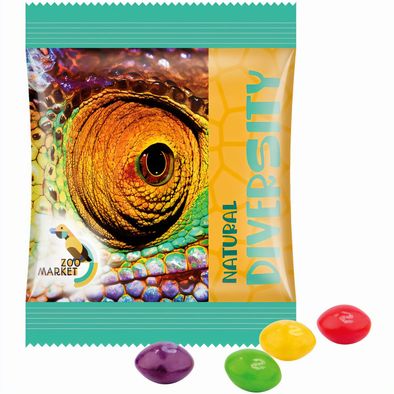 Minitüte,10 g, Folie weiß, Skittles Fruits Kaubonbons
