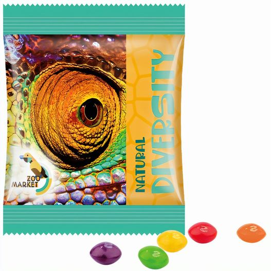 Minitüte,10 g, Folie weiß, Skittles Fruits Kaubonbons (Bild 1)