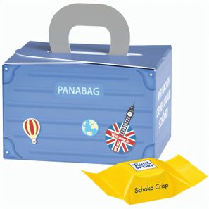 Geschenkbox Mini Koffer, Ritter SPORT Schokowürfel Schoko Crisp