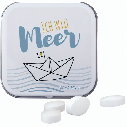 Produktabbildung Dose Quadratisch, Pfeffi zuckerfreien Pfefferminzpastillen Dose Quadratisch, Pfeffi zuckerfreien Pfefferminzpastillen (Bild 1)