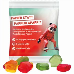 Minitüte, 15 g, recyclingfähiges Papier weiß, Trolli Fruchtgummi Haus