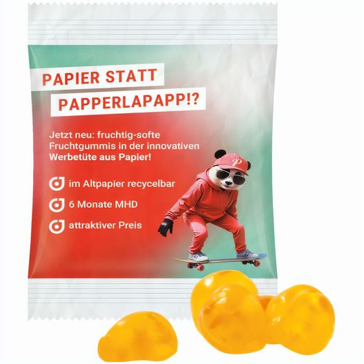 Minitüte, 15 g, recyclingfähiges Papier weiß, Trolli Vitamin Fruchtgummi (Bild 1)