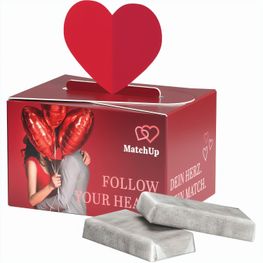 Geschenkbox Mini Herz, Alpenmilch Schokotäfelchen