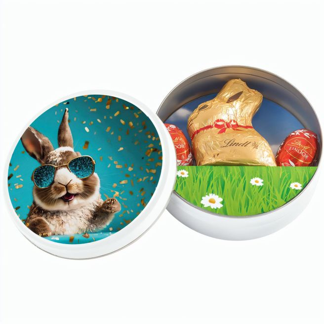 Produktabbildung Oster Dose weiß, Lindt Mischung Oster Dose weiß, Lindt Mischung