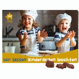 Classic Wand Adventskalender, Querformat, Blister gefüllt mit Friedel Vollmilch-Schokotäfelchen