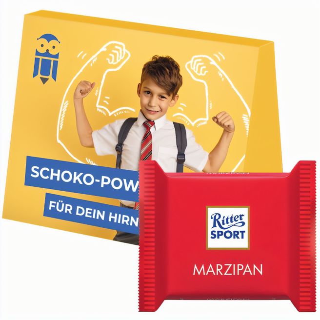 Werbekarte Midi, Ritter SPORT mini Marzipan