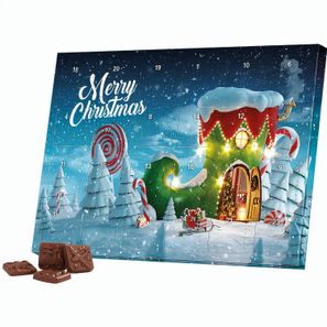 Classic Tisch Adventskalender, Blister gefüllt, Alpenmilch Schokotäfelchen