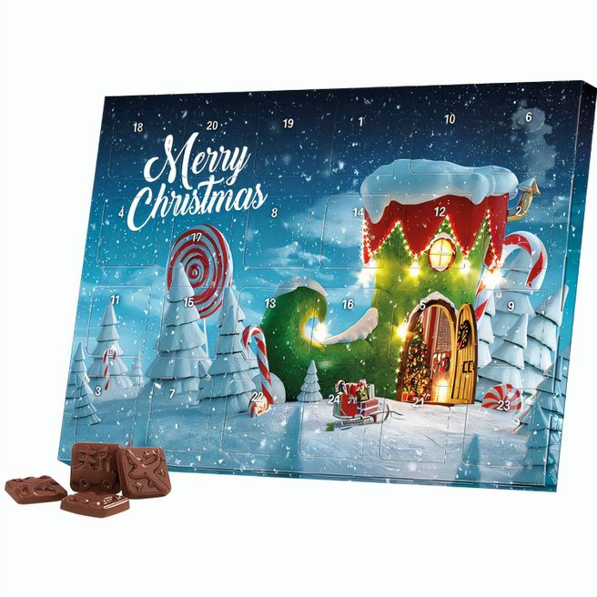 Classic Tisch Adventskalender, Blister gefüllt, Alpenmilch Schokotäfelchen