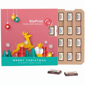 Täfelchen Adventskalender ECO, Papierblister, Sarotti Schokotäfelchen