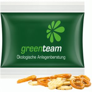 Snack Miditüte, Mini Brezeln, kompostierbare Folie weiß