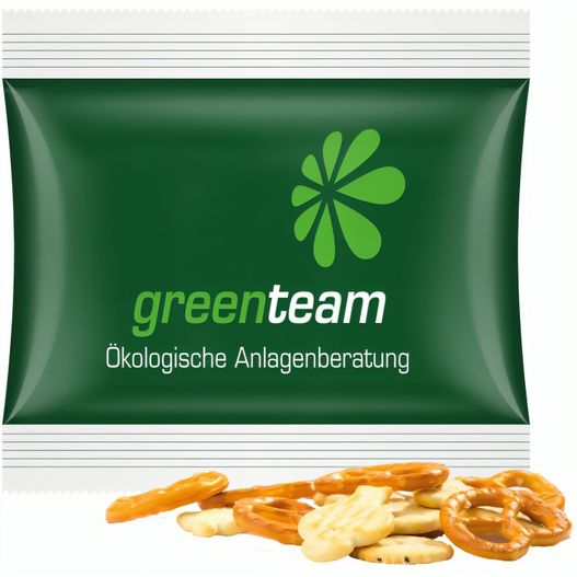 Produktabbildung Snack Miditüte, Mini Brezeln, kompostierbare Folie weiß Snack Miditüte, Mini Brezeln, kompostierbare Folie weiß (Bild 1)