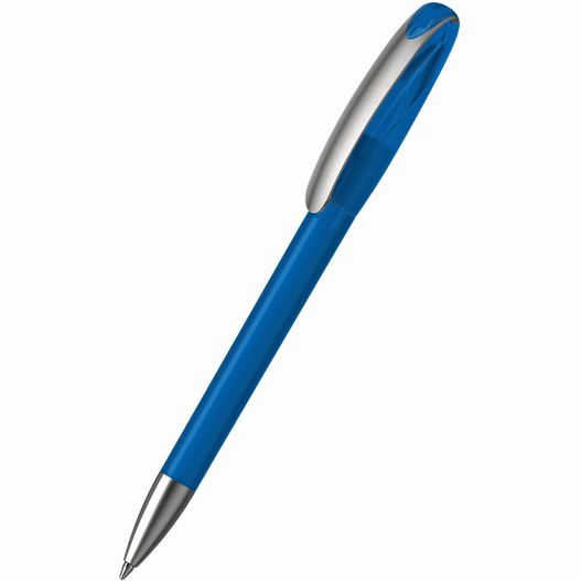 ein blauer stift mit einer silbernen spitze Drehkugelschreiber Boa ice/transparent MMs (Bild 1)