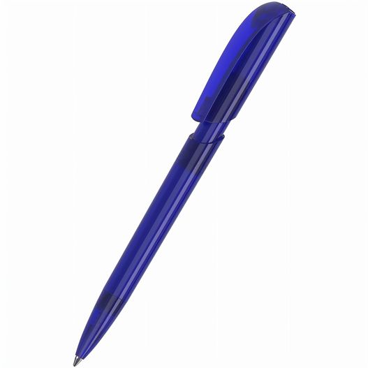 ein blauer stift mit schwarzer spitze Druckkugelschreiber Push transparent (Bild 1)