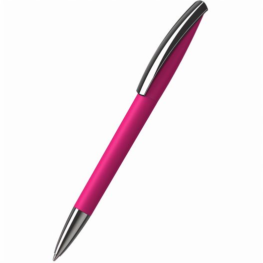ein rosa stift mit einer schwarzen spitze Drehkugelschreiber Arca softtouch MMn (Bild 1)