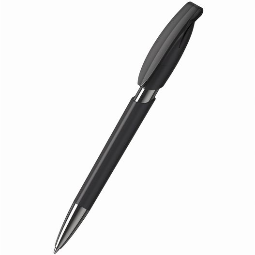 ein stift mit einem schwarzen körper und einer silbernen spitze Druckkugelschreiber Rodeo high gloss MMn (Bild 1)
