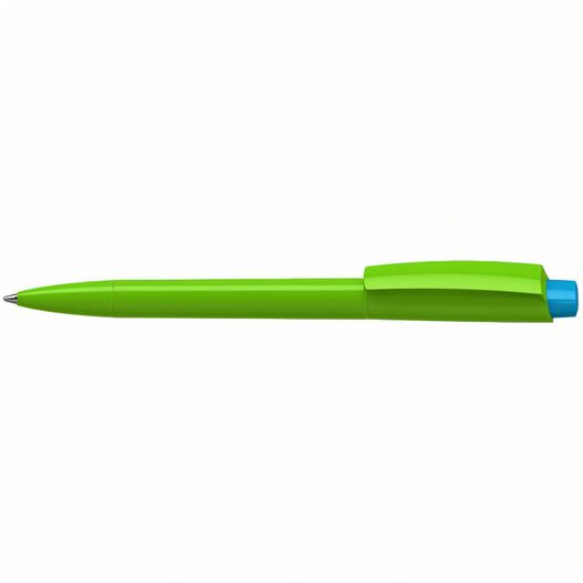 ein grüner stift mit blauer spitze Druckkugelschreiber Zeno high gloss (Bild 1)