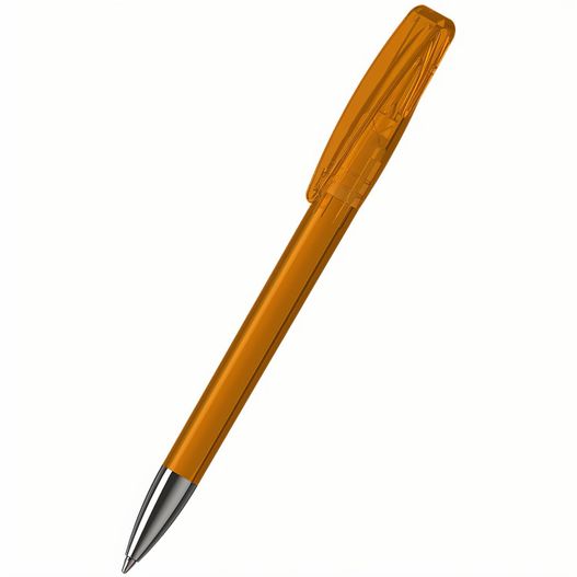 ein stift mit einer metallspitze auf einem weißen hintergrund Drehkugelschreiber Cobra transparent Mn (Bild 1)