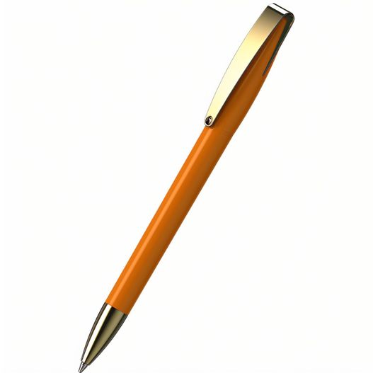 ein stift mit einer metallspitze und einem gelben körper Drehkugelschreiber Cobra high gloss MMg (Bild 1)