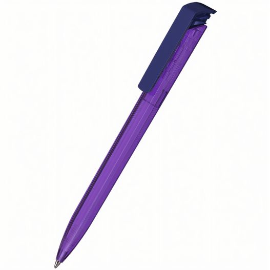 ein violetter stift mit schwarzer spitze Druckkugelschreiber Trias transparent/high gloss (Bild 1)